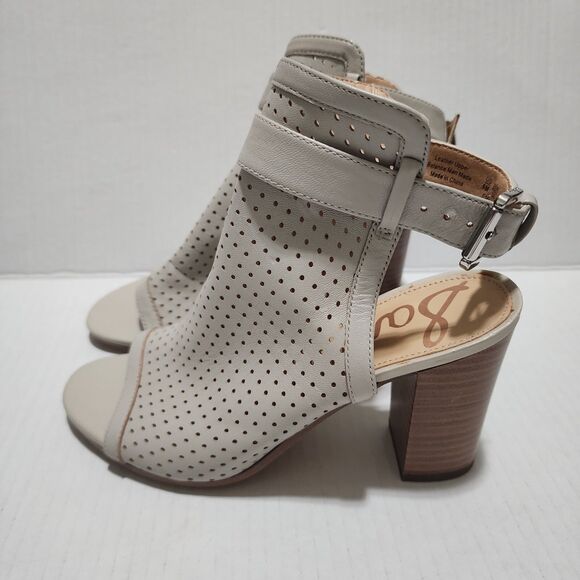 Sam Edelman Emmie Womens Leather Open Toe Slingback Ankle Boots Gray Size 6 - Picture 1 of 12